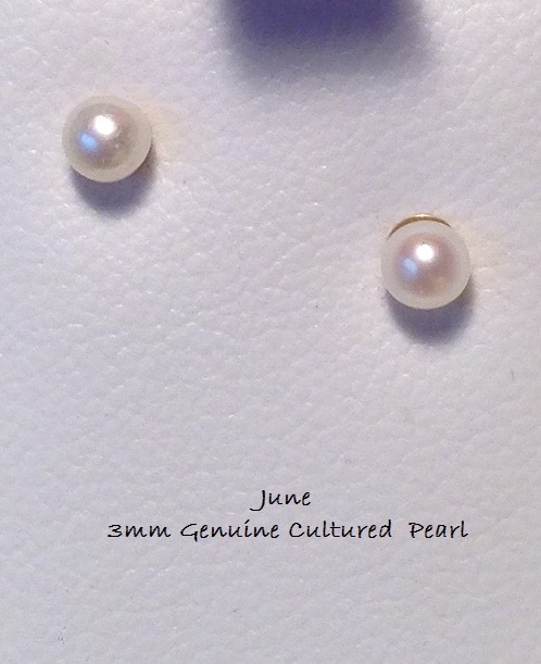 Genuine 3mm Cultured Pearl